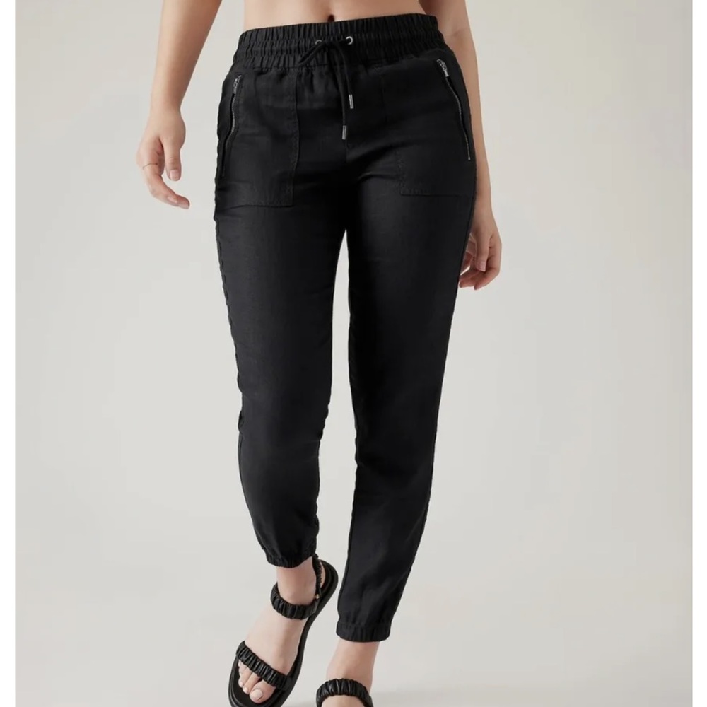 Athleta Cabo Linen Jogger Black Size 0